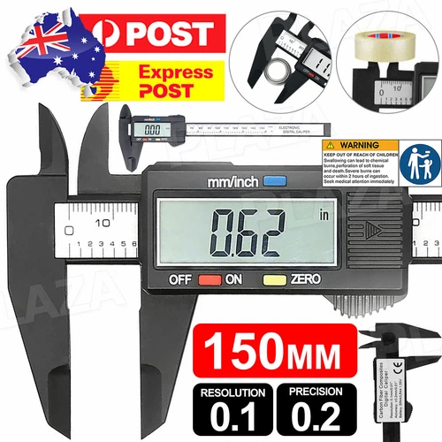 150mm 6'' Inch Electronic Digital vernier caliper LCD Display Micrometer Gauge