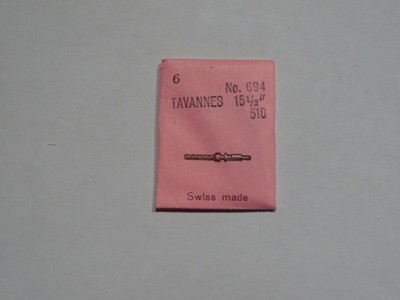 PIECE HORLOGERIE 1 TIGE DE REMONTOIR POUR MONTRE TAVANNES 15½ 510