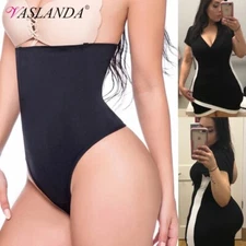 Women High Waisted Tummy Control Slimming Shaper Back Support Sexy Thong Panties