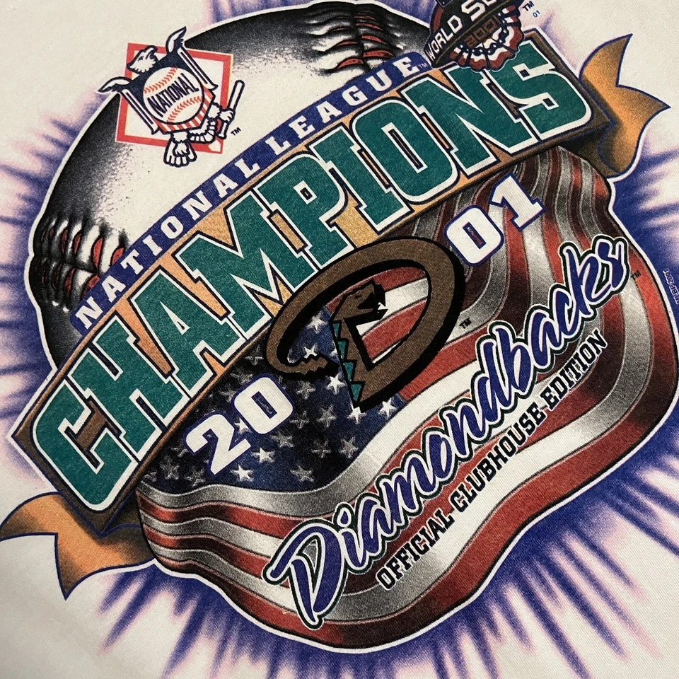 Vintage 2001 Arizona Diamondbacks National League Champions New With Sticker M - Image 2 of 4