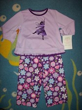 Carter's Pajamas 2pc Pant Set 2Toddler Comfy-Fit Purple Ballet Dancer New