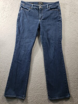 Talbots Jeans Women's 12 Flawless Five Pocket Blue Denim Bootcut Stretch  32x30