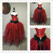 Day of the dead costume Red Halloween costume for women, Dia de los Muertos