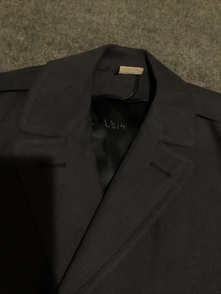 Abrigo Militar De Colección USAF Para Hombres 35R Lana Azul Serge Pembroke Abrigo Fuerza Aérea Foto 2 de 4