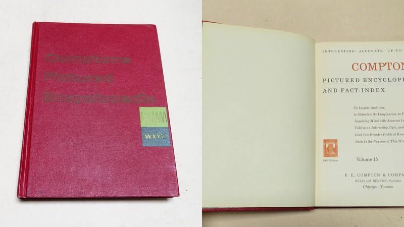 Vintage 1963 Compton's Pictured Encyclopedia 15 Book Set - Red