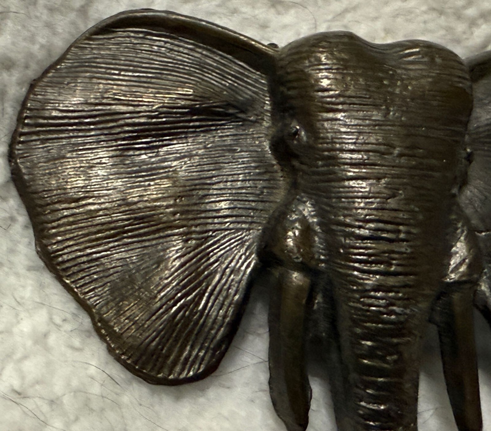 REDUCED Mammoth Solid Bronze or Brass Elephant He… - image 6