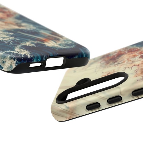 Blue White Rushing Ink Resin Waves - Phone Case for iPhone, Galaxy, Pixel - 第 204/281 張圖片