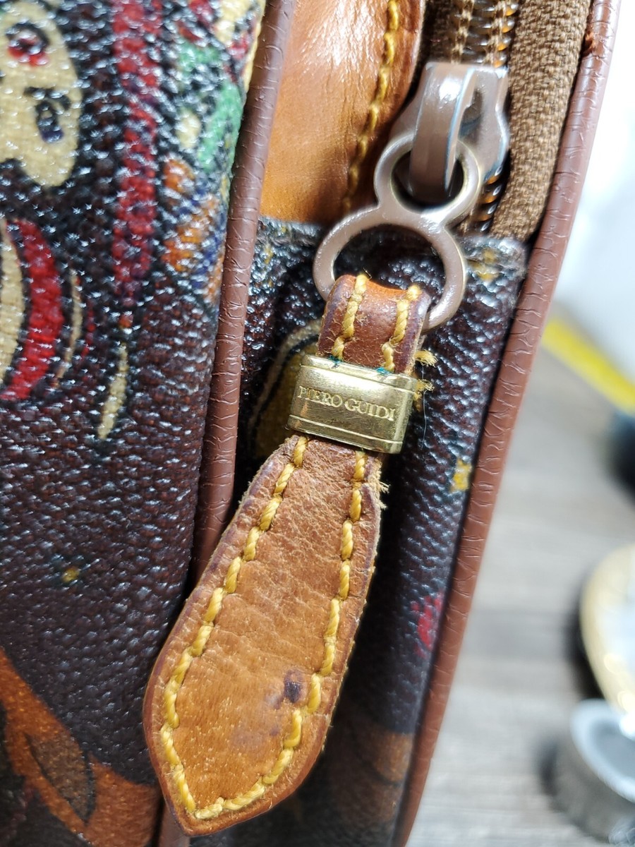 ☆Vintage☆ ~Magic Circus Piero Guidi Italy Leather Crossbody Bag