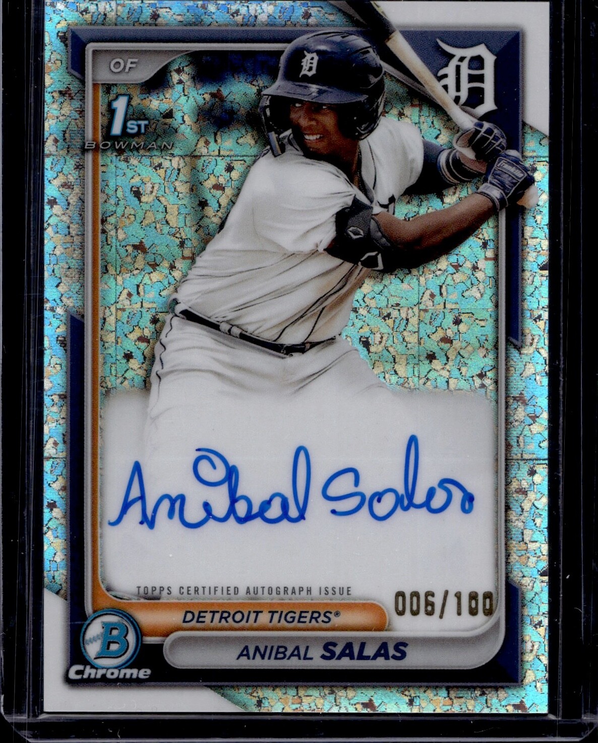 2024 Bowman Chrome Anibal Salas #CPA-ASA 1st Mini Diamond Refractor Auto /100