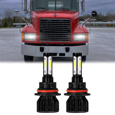 2pcs White LED 9007 High-Low Dual Beam Headlight Bulbs For Mack CH 613 SFA 6000K