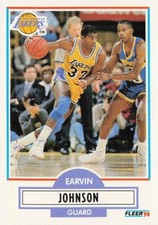 Magic Johnson Fleer 1990 Basketball Card #93