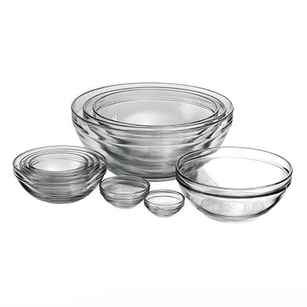 10 Piece Set Glass Mixing Bowls, Dishwasher Safe and BPA-fre