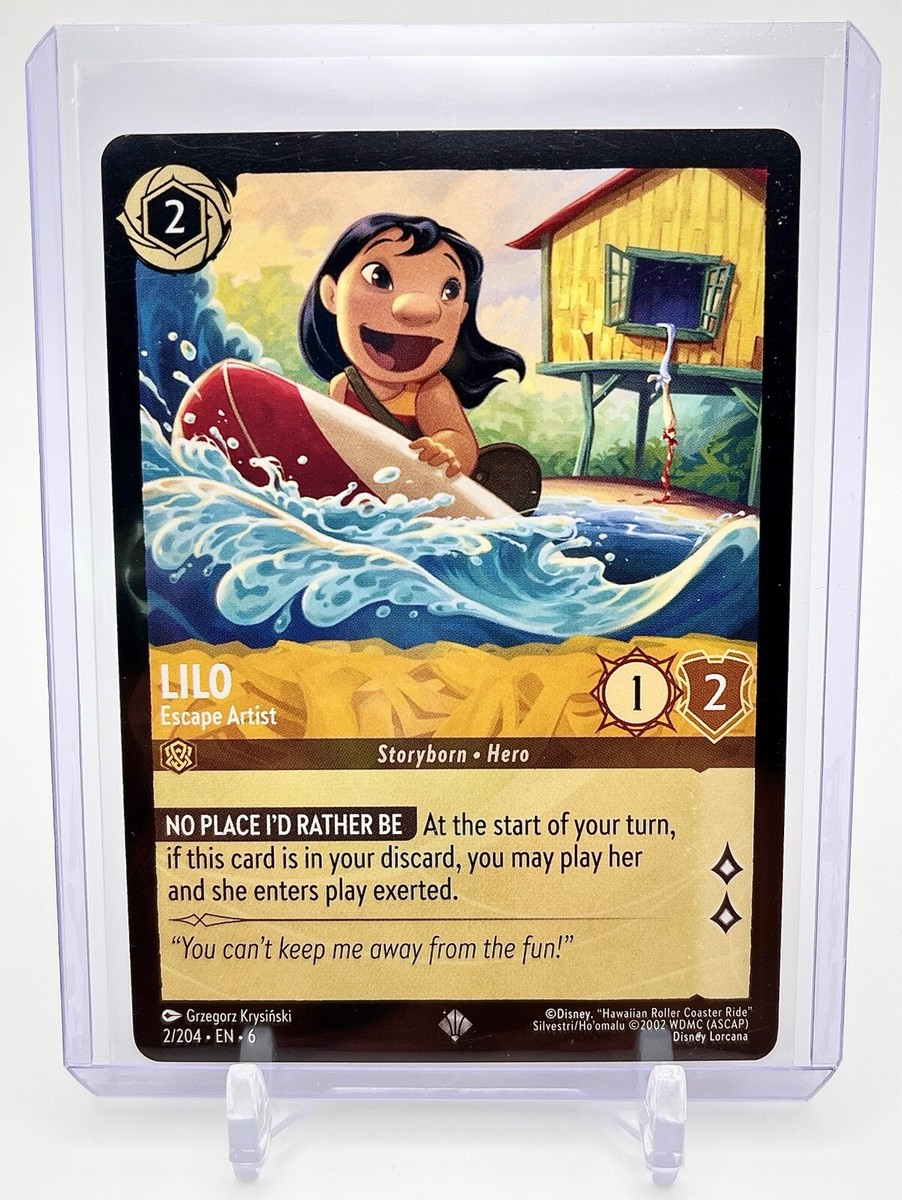 Disney Lorcana: Azurite Sea - Lilo - Escape Artist - 2/204 NM | eBay