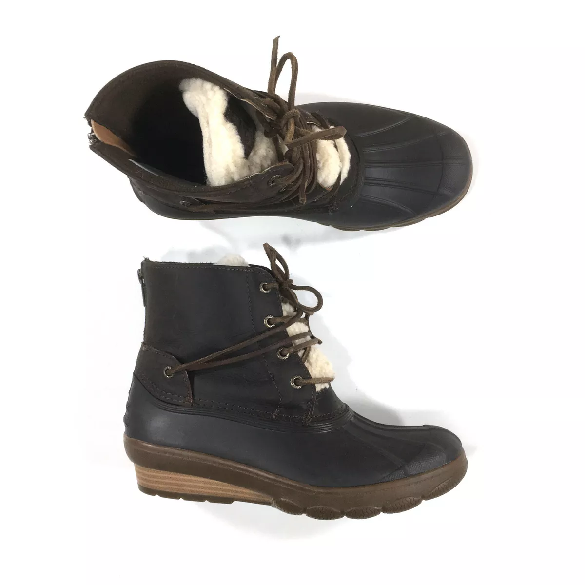 Sperry women's saltwater wedge tide rain on sale boot