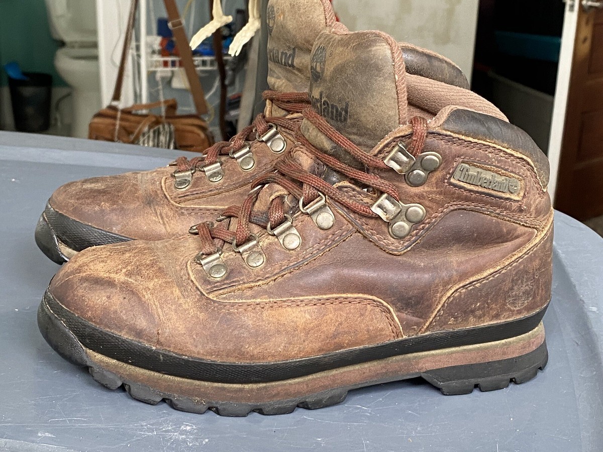 Timberland Euro Hiker Ankle Boots Womens Size 7.5 Brown 