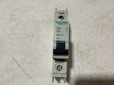 1x Schneider Electric C60 Multi 9 Circuit Breaker D6A 240V 1-Pole NOS