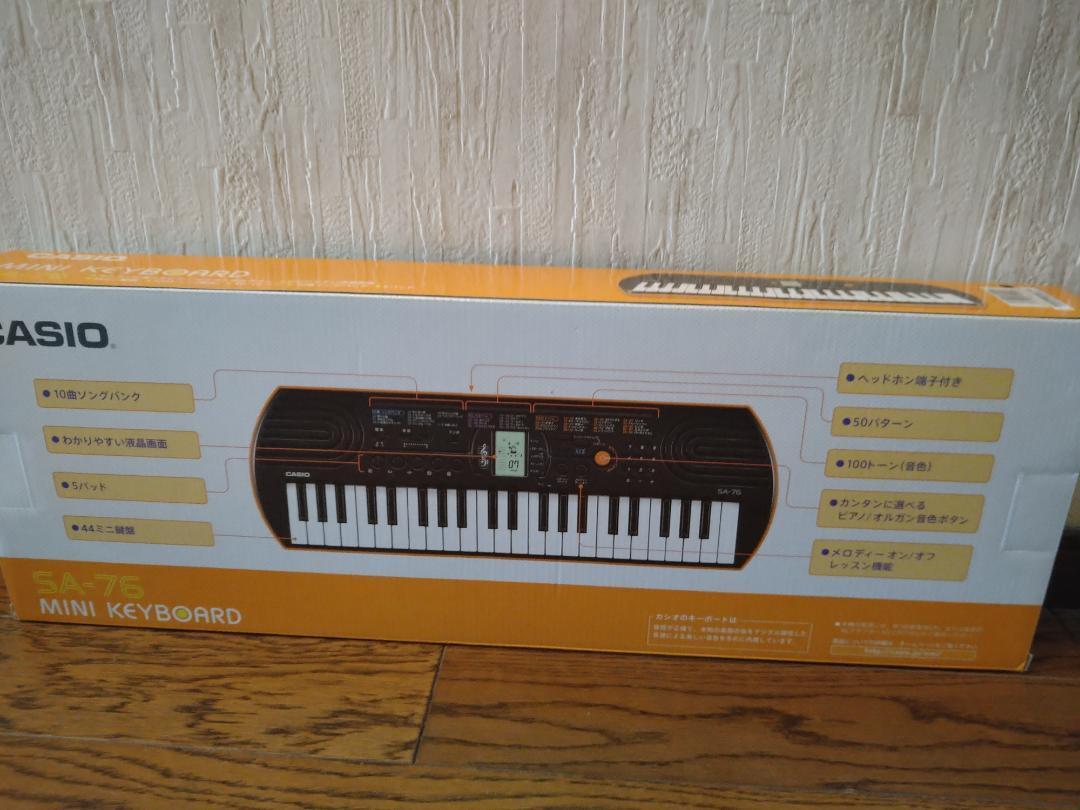 Casio Mini Keyboard SA-76 44 key Black & Orange Electronic Battery