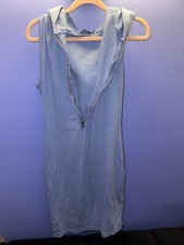 Baby Blue Mini Dress With Hood