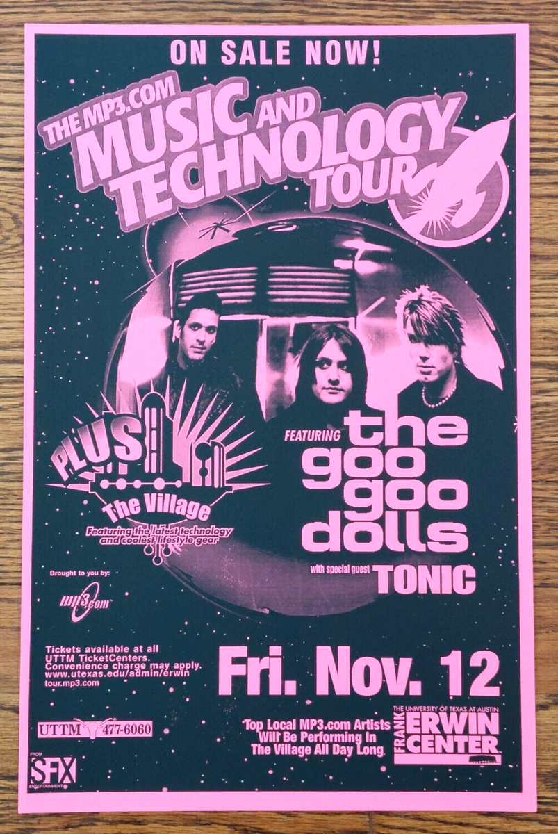 GOO GOO DOLLS 1999 MUSIC & TECHNOLOGY Tour Poster Handbill 11x17