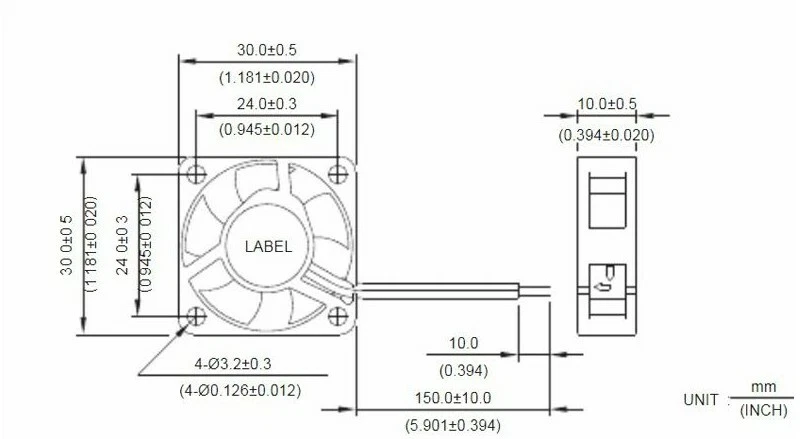 1pcs For NMB-MAT 1204KL-01W-B39 DC 5V 0.13A 3CM TCFAN cooling fan 3-wire - Image 4 of 4