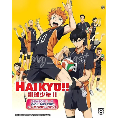 Haikyuu!! Season 1-4 + 4 Movie + 5 OVA Anime DVD English Dubbed All Region