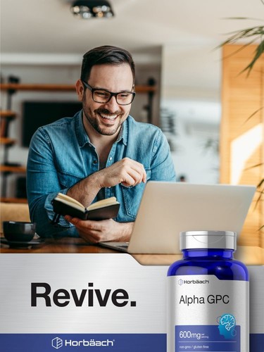 Alpha GPC 600mg | 120 Capsules | Vegetarian, Non-GMO & Gluten Free | by Horbaach - Picture 6 of 7