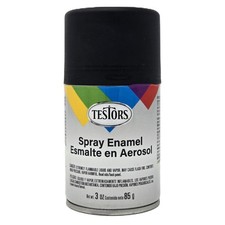 Testors Flat Black Enamel Spray Paint 3oz 1249T