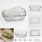 Vintage Anchor Hocking 1932 Clear Glass Refrigerator Dish With Lid