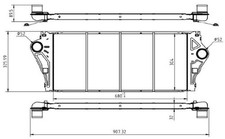 Ladeluftkühler MTR 13054788 für RENAULT LAGUNA 2 KG0 BG0 ESPACE 4 JK0 VEL SATIS