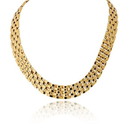 Cartier Maillon 18K Yellow Gold Estate 5 Row Panthere Necklace