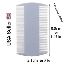 Double Sided Nit Fine Tooth Head Lice Hair Combs for Small Dog Cat Flea Plastic