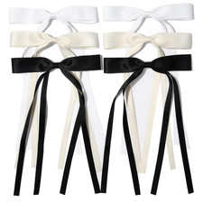 6PCS Hair Bows for Women Hair Clip Hair Tassel Hair Ribbon Ponytail Holder Acces
