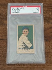 1919-21 W514 #19 Al Mamaux  (Hand Cut) Brooklyn Robins - PSA 3