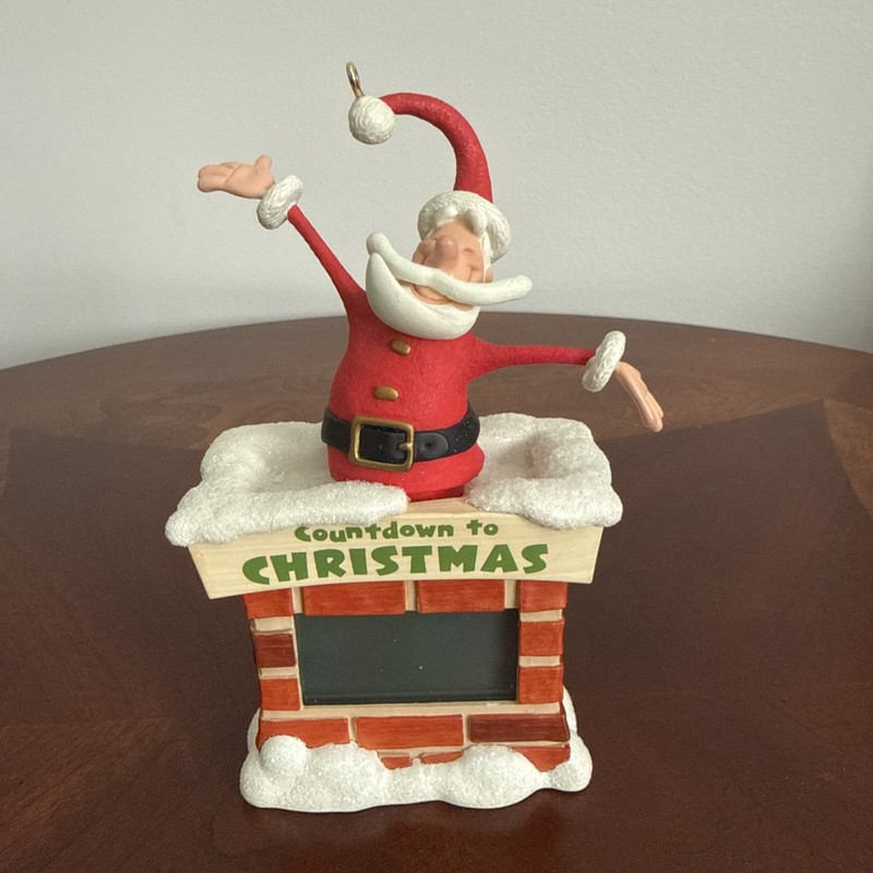 Hallmark Countdown to Christmas Santa Clock Keepsake Ornament 