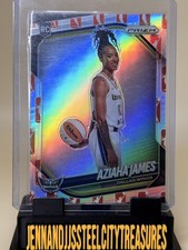 Aziaha James No 141 WNBA Logos RC 2025 Prizm Variation Wings V