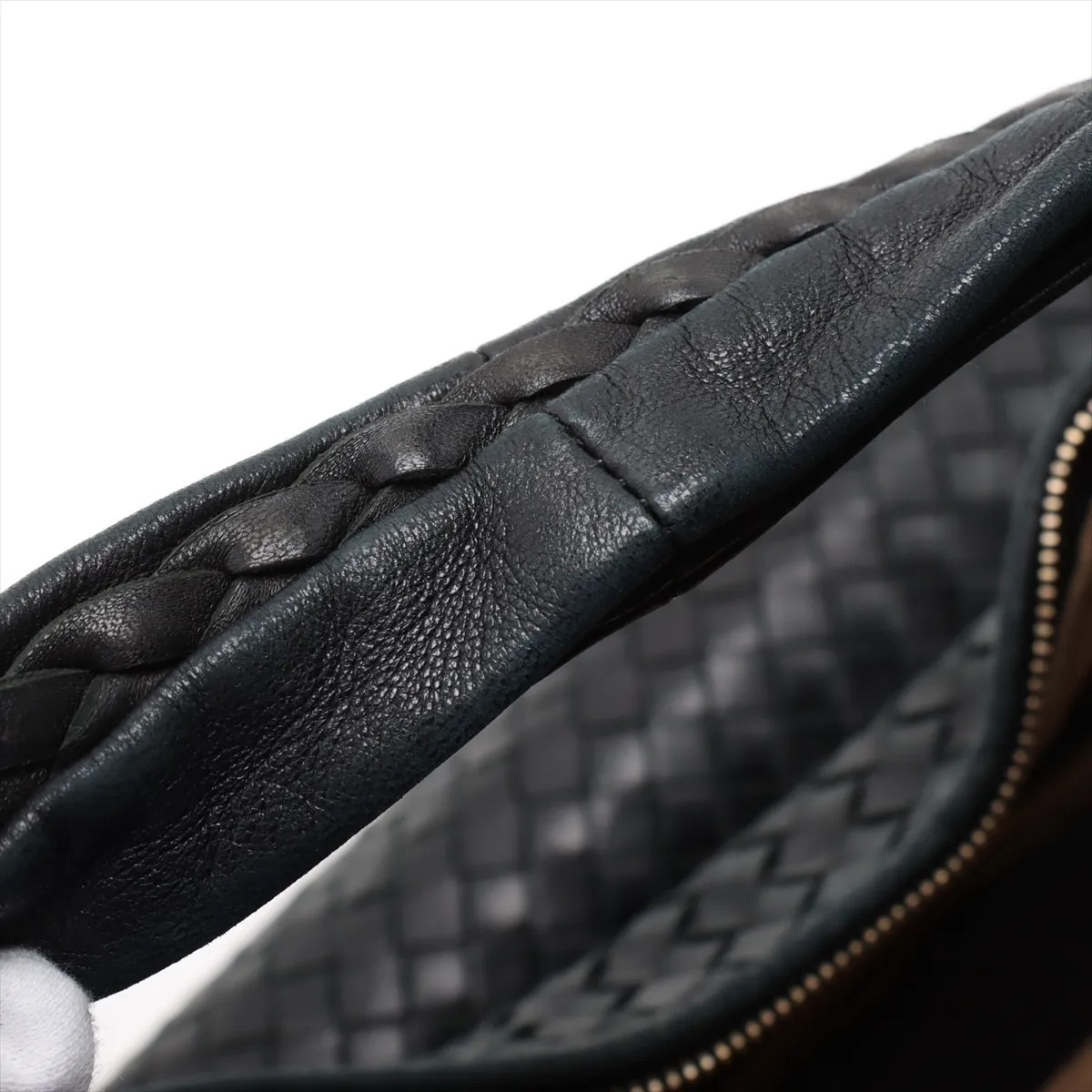 Bottega Veneta Intrecciato Hobo Leather Shoulder bag Black 115654 thumbnail 12