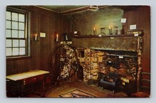Paul Revere House Kitchen Boston MA Vintage Postcard Mike Roberts Kodachrome