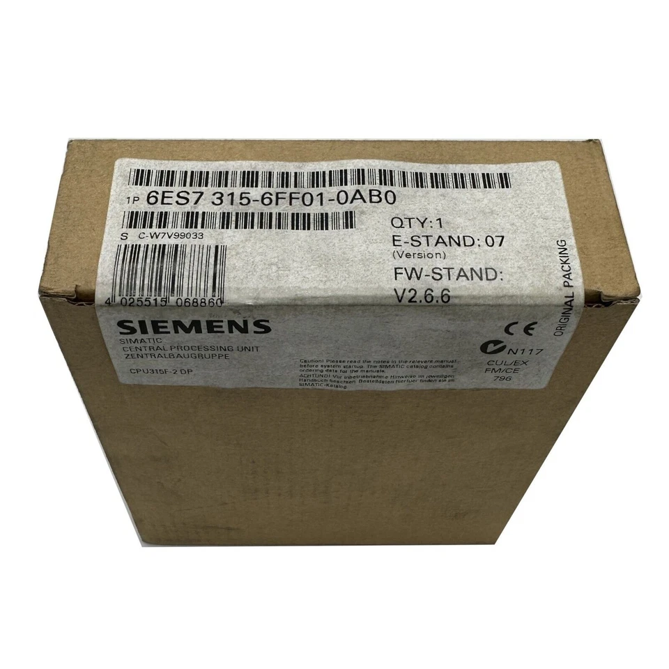 Siemens Simatic S7 CPU -6ES7315-6FF01-0AB0 / 6ES7 315-6FF01-0AB0 -NEW - Image 2 of 2