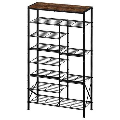 8-Tier Shoe Rack, Shoe Storage Organizer with Boots Storage, Large Capacity S...