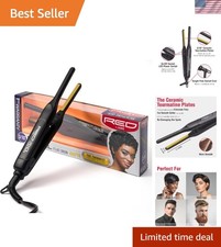 Kiss Red 0.3 Inch Ceramic Flat Iron - Precision Hair Styling & Frizz Control