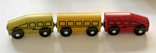 IKEA Lillabo Wooden 3 Piece Magnetic Toy Train Set