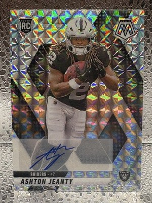 2025 Panini Mosaic-Ashton Jeanty Silver Mosaic Rookie Autograph #345 (RC)