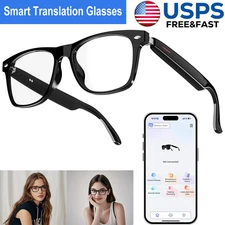 Smart Bluetooth Glasses AI Translation Real-Time AI Interpreter Touch Control