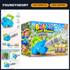 Outdoor Bubble Leaf Blower with 3 Refill Solutions - Fun Bubble Toys for Toddler