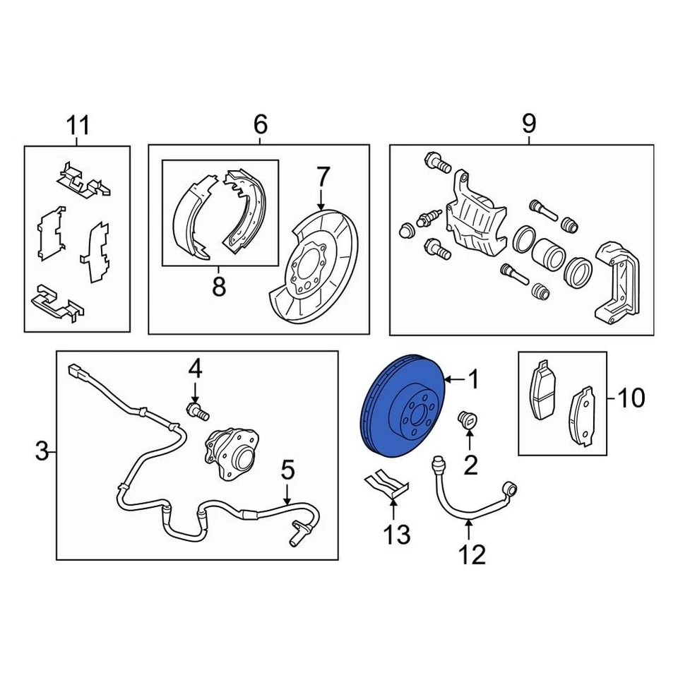 For Infiniti QX56 2011-2013 Infiniti 432061LB0A Rear Disc Brake Rotor Foto 2 de 2