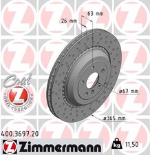 ZIMMERMANN 400.3697.20 Bremsscheibe für MERCEDES-BENZ ZIMMERMANN 400.3697.20 Bremsscheibe für MERCEDES-BENZ