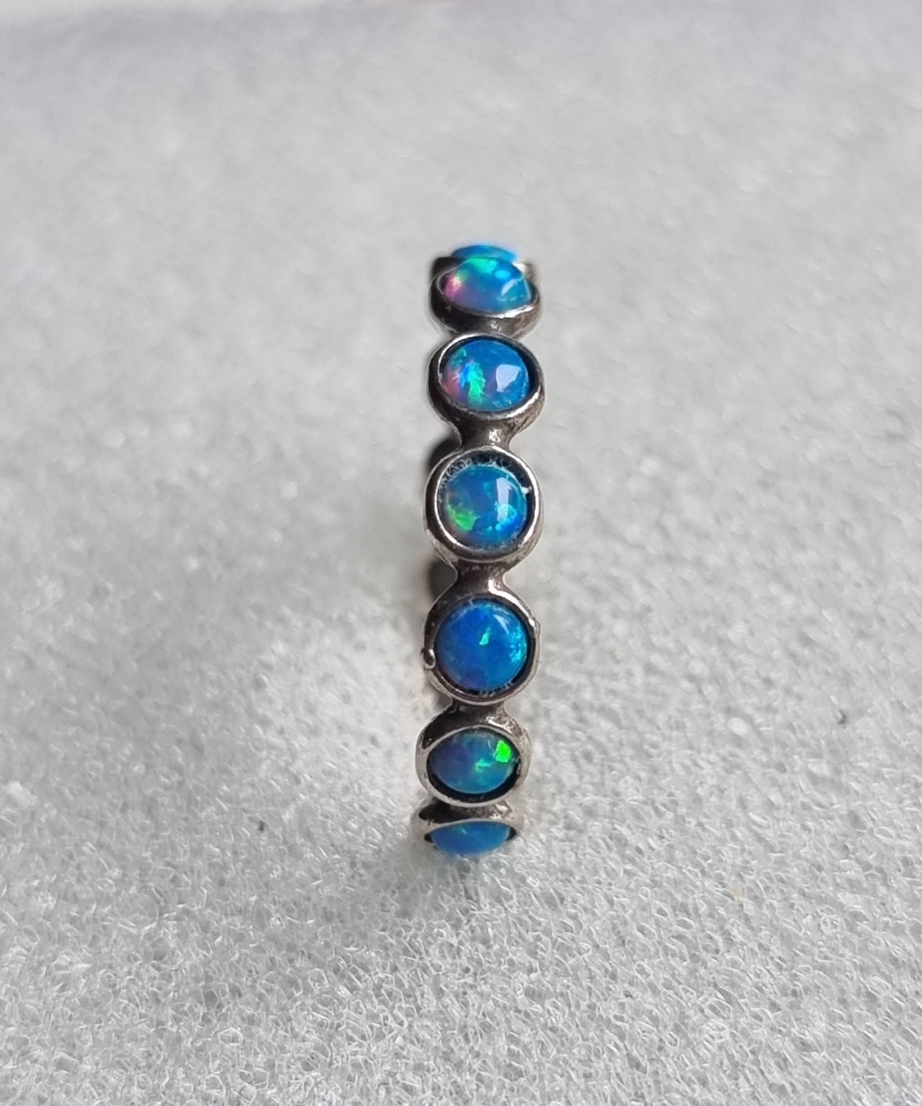 Vintage Solid Silver 925 Real Doublet Opal Ring A… - image 10