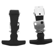  Rubber Flexible Latches Hood Catch T-handle Draw Stainless Steel Lock Buckle