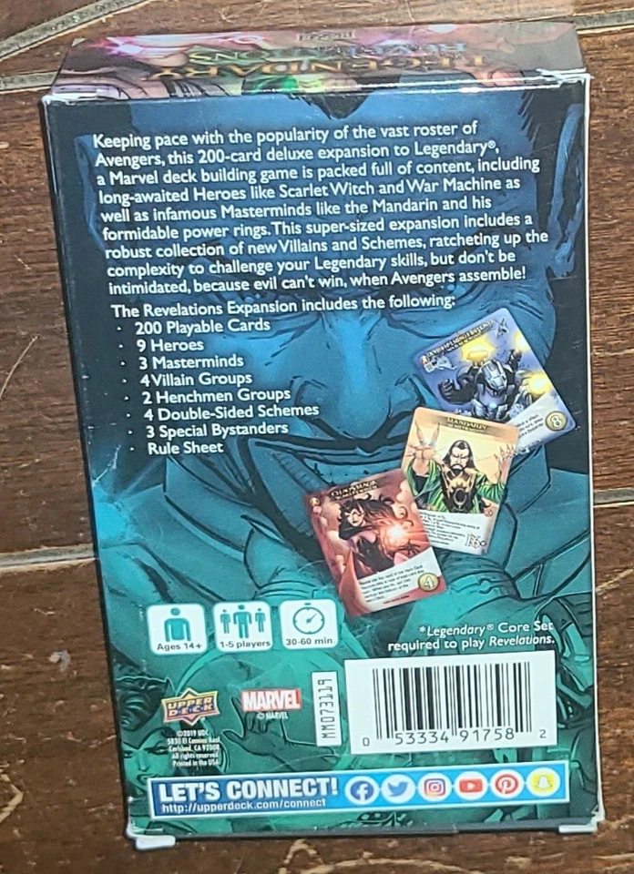 Legendary Revelations ☆OPEN BOX☆ Marvel Deck Building Game (2019, Upper Deck) - Image 4 of 4