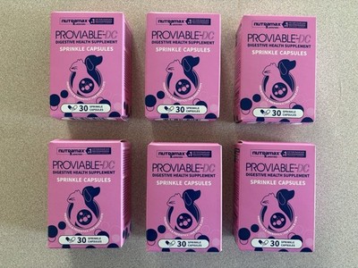 6 New 30ct Nutramax Proviable-DC Dog Probiotic Sprinkle Caps 1-Exp 9/27, 5-11/27
